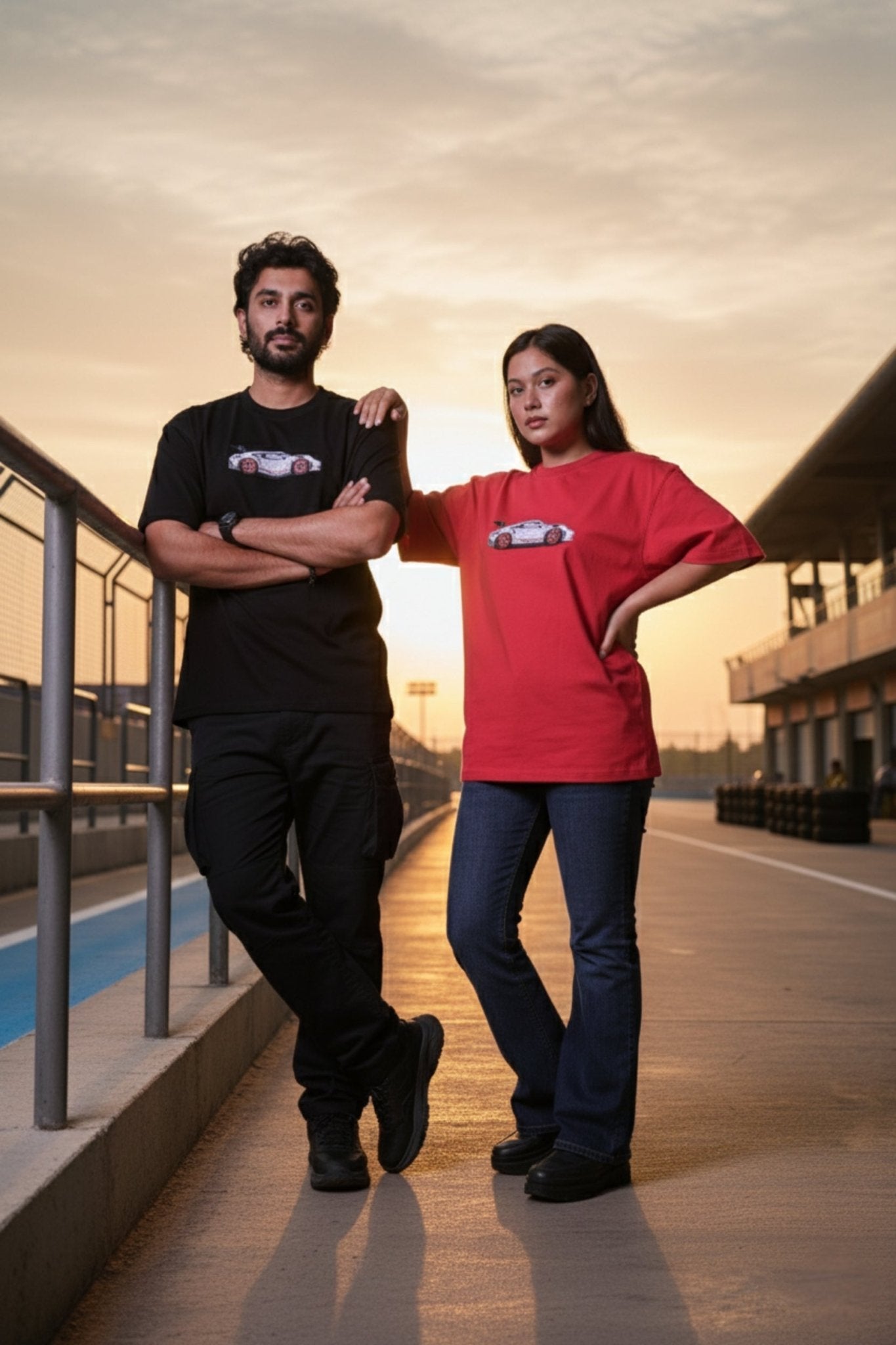 Porsche Embroidered Oversized T-Shirt