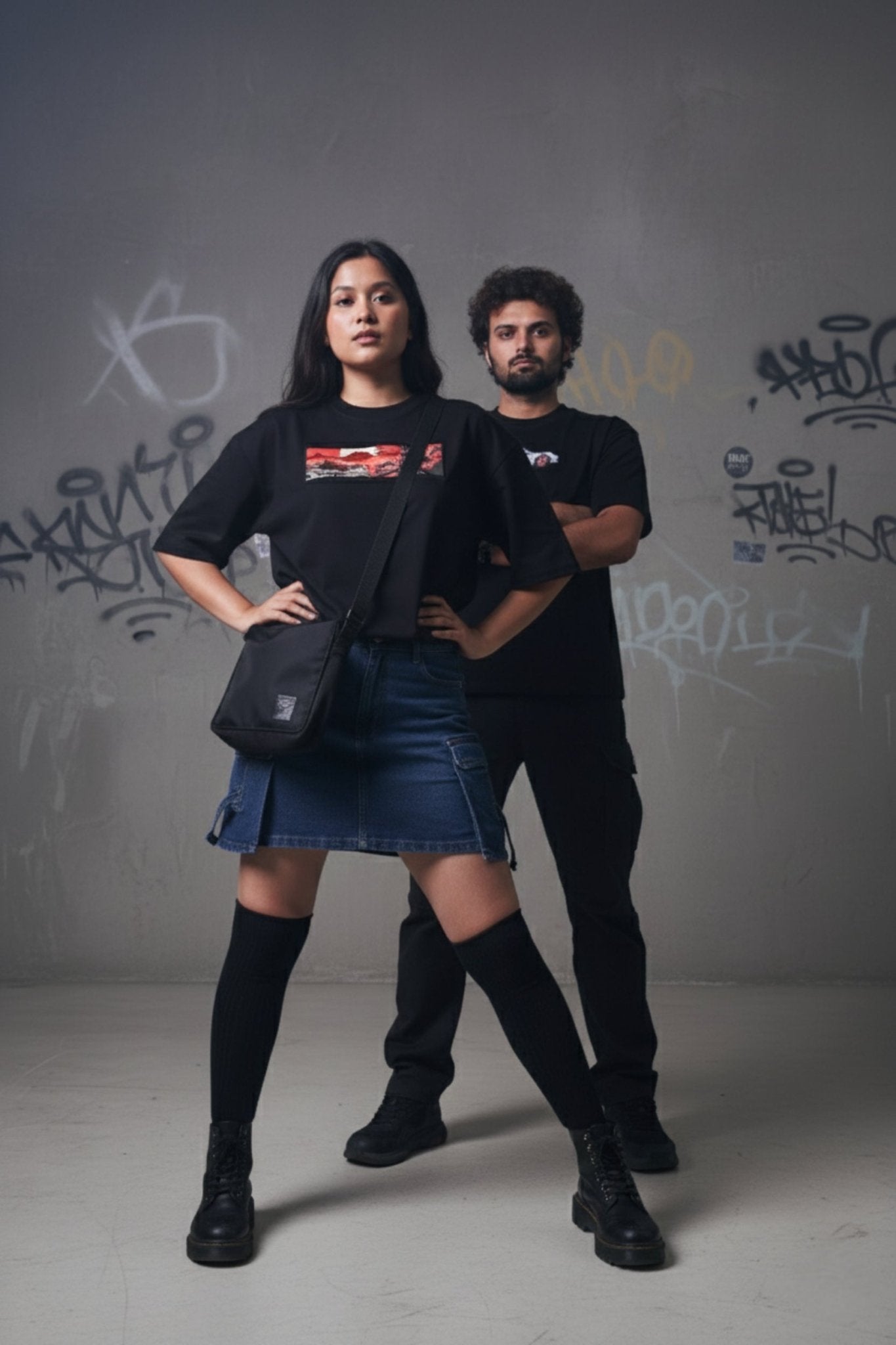 Samurai Embroidered Oversized T-Shirt