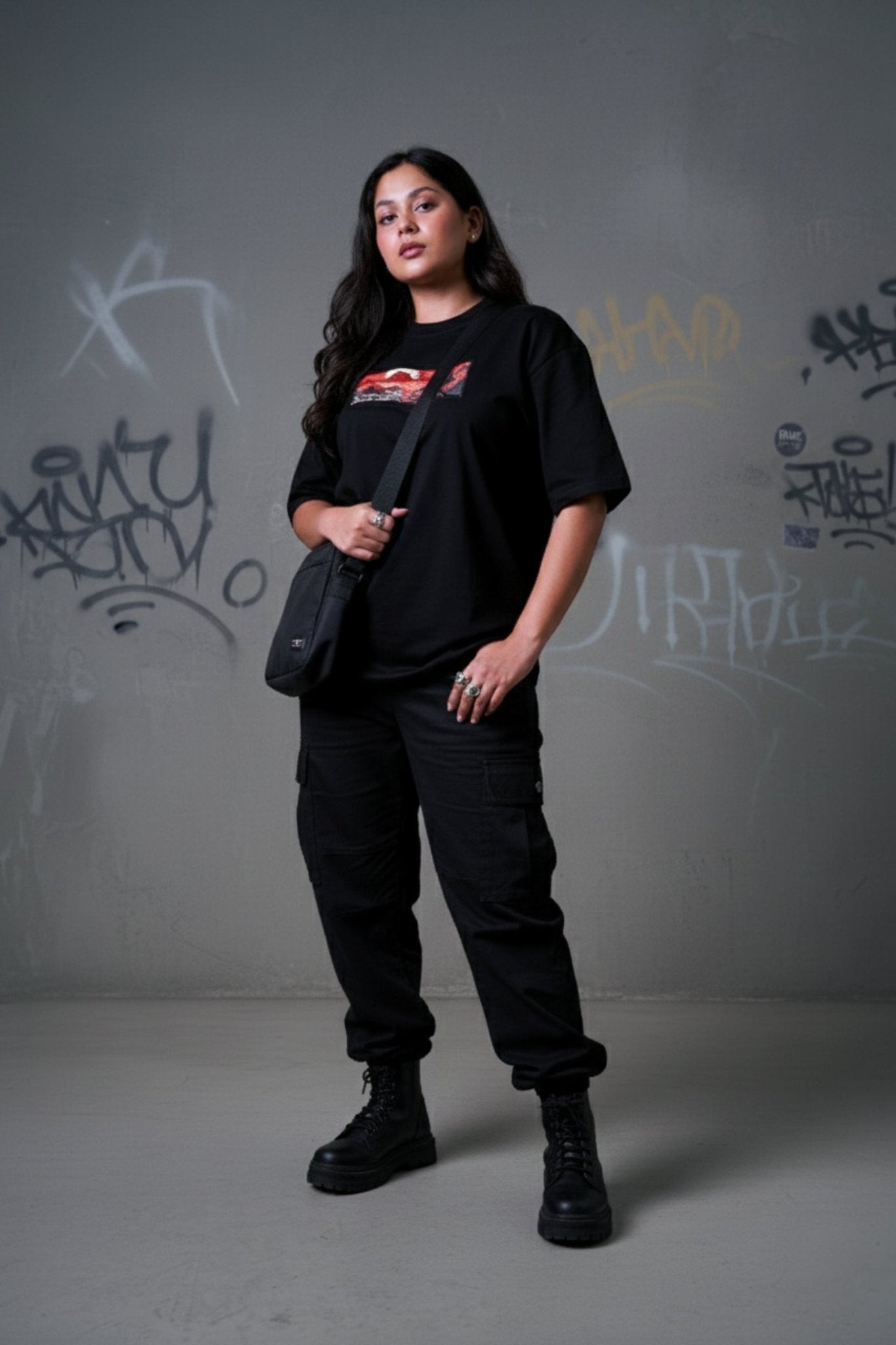 Samurai Embroidered Oversized T-Shirt